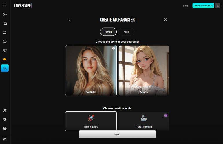 Lovescape AI creator