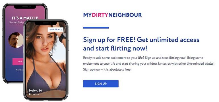 Screenshot MyDirtyNeighbour Main page