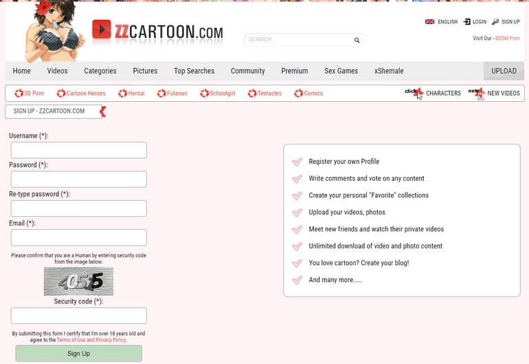 Registration Zzcartoon