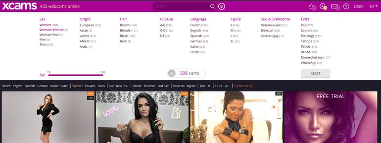 Xcams search