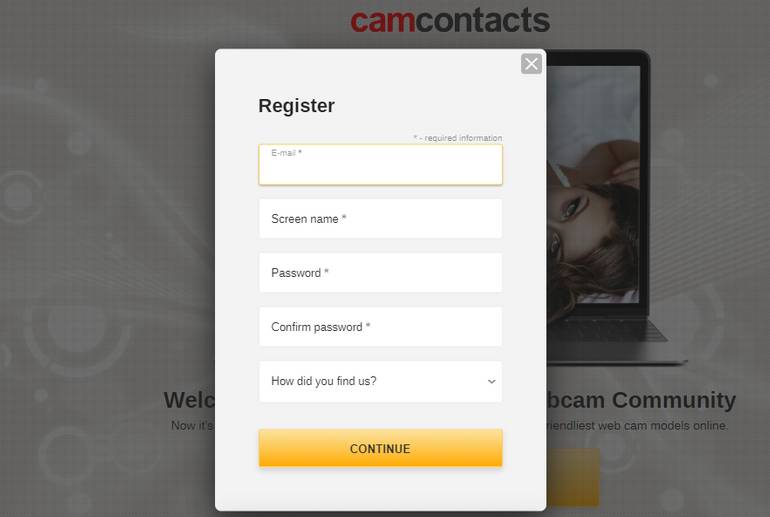 camcontacts Register