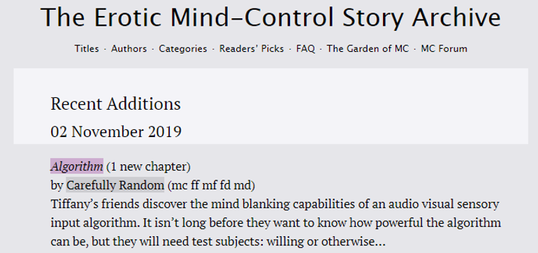 The Erotic Mind Control Story Archive