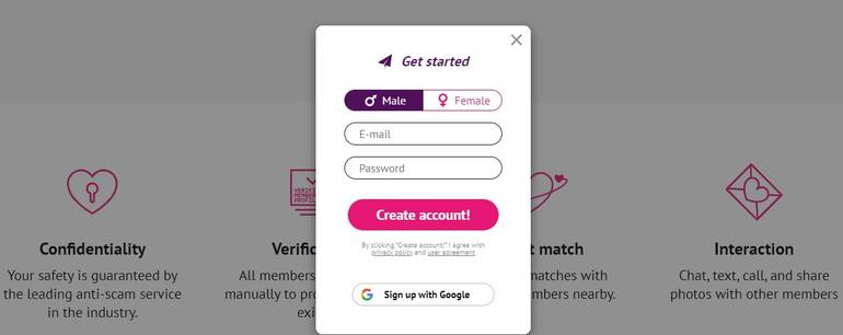 Screenshot Flirtfordate Creating Account