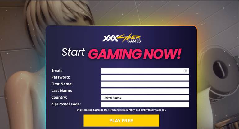 xxxcybergames sign up