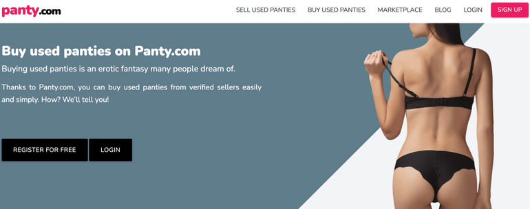 panty.com place to buy worn panties