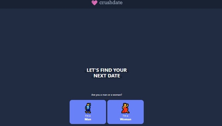 Screenshot CrushDate site