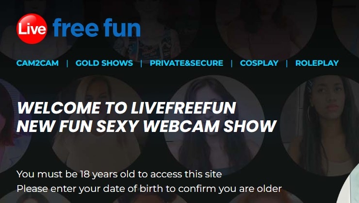 Screenshot livefreefun main page
