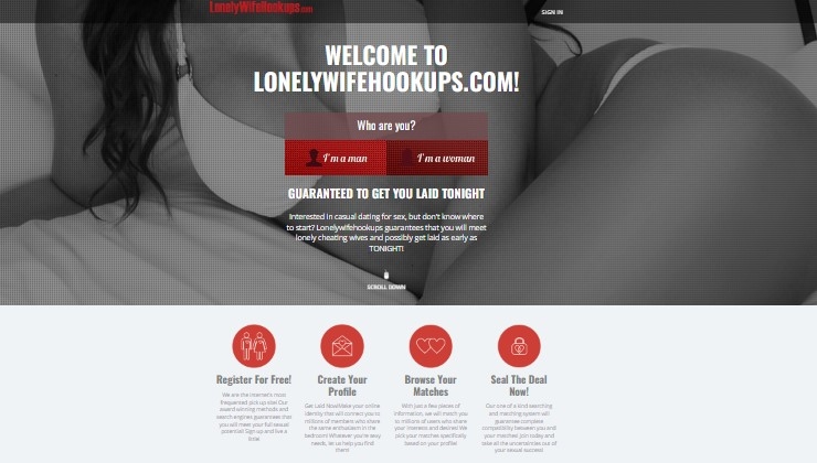 Screenshot lonelywifehookups site 