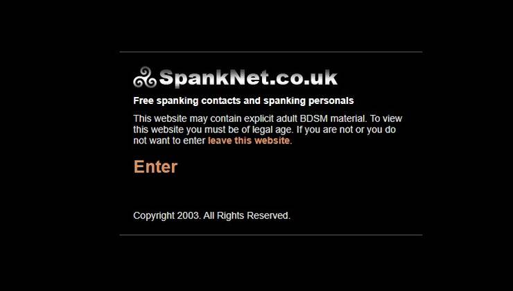 Screenshot Spanknet Main Page 