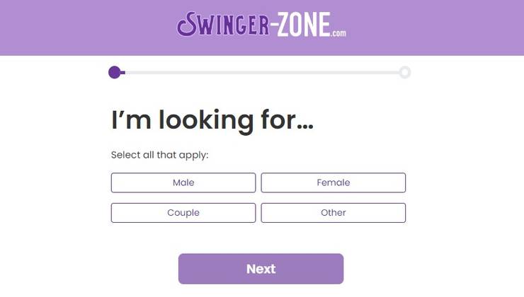 Screenshot Swinger-Zone quiz page